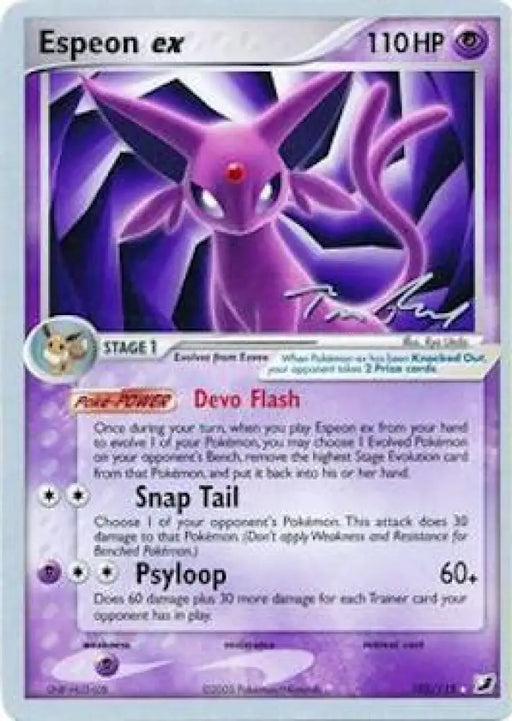 Espeon ex (102/115) (Legendary Ascent - Tom Roos) [World Championships 2007] - Pokemon Single