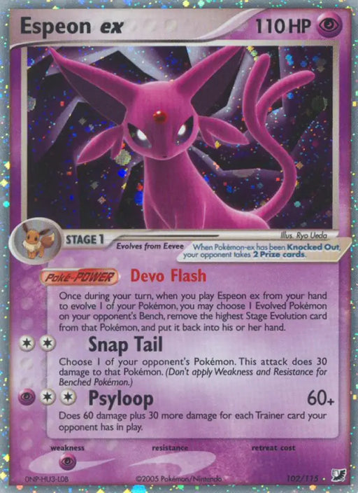 Espeon ex (102/115) [EX: Unseen Forces] - Pokemon Single