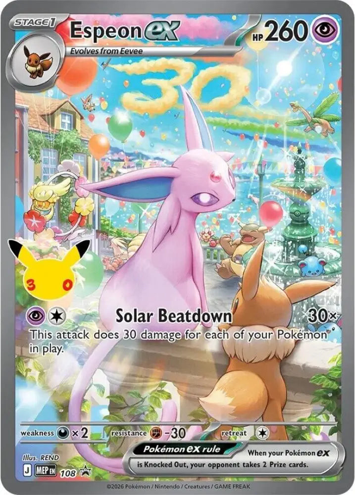 Espeon ex - 108 (30th Celebration) [ME: Mega Evolution Promo]