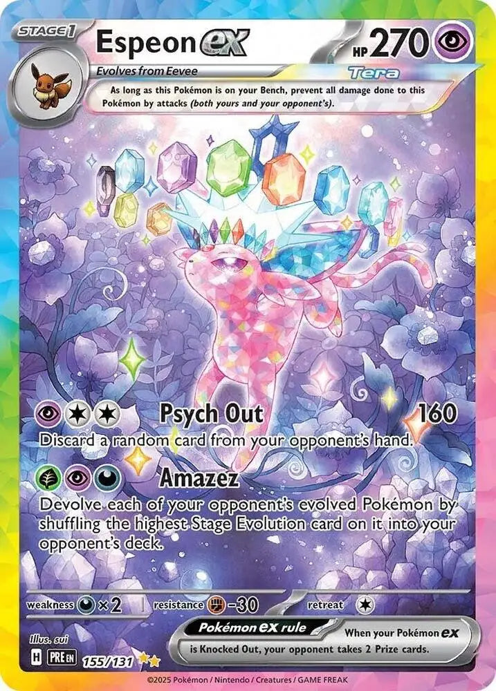Espeon ex (155/131) [Scarlet & Violet: Prismatic Evolutions] - Pokemon Single