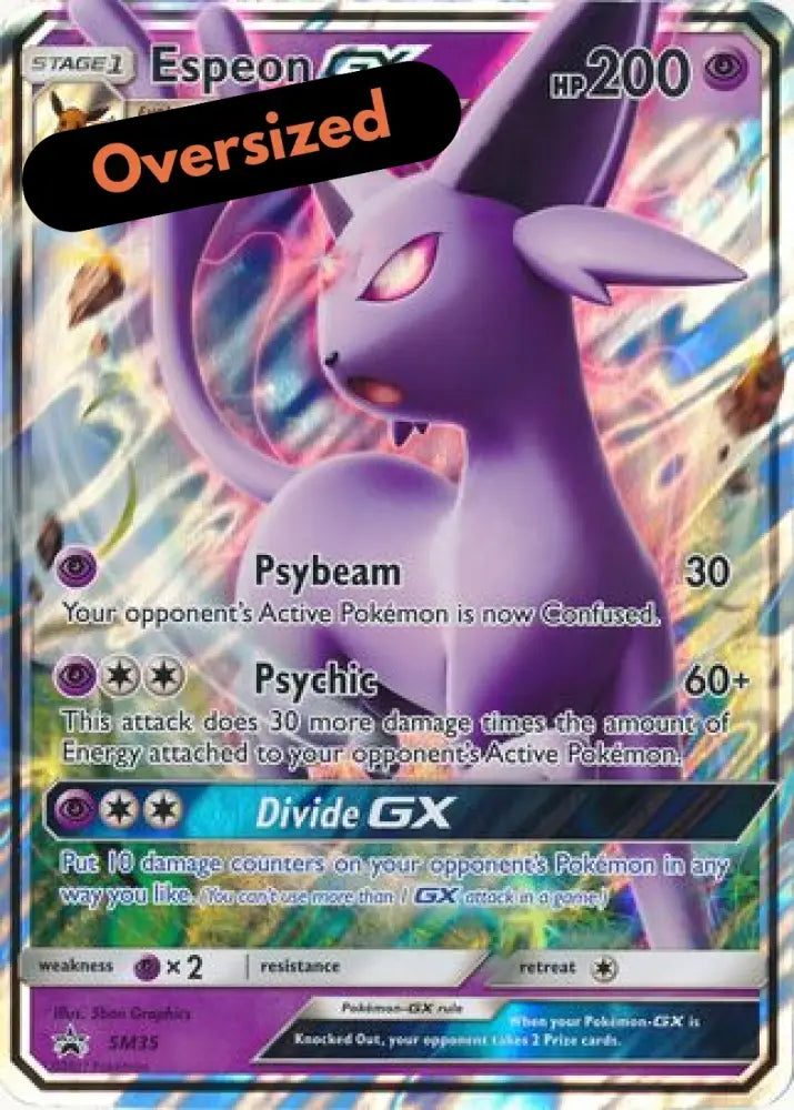 Espeon GX (SM35) (Jumbo Card) [Sun & Moon: Black Star Promos] - Pokemon Single