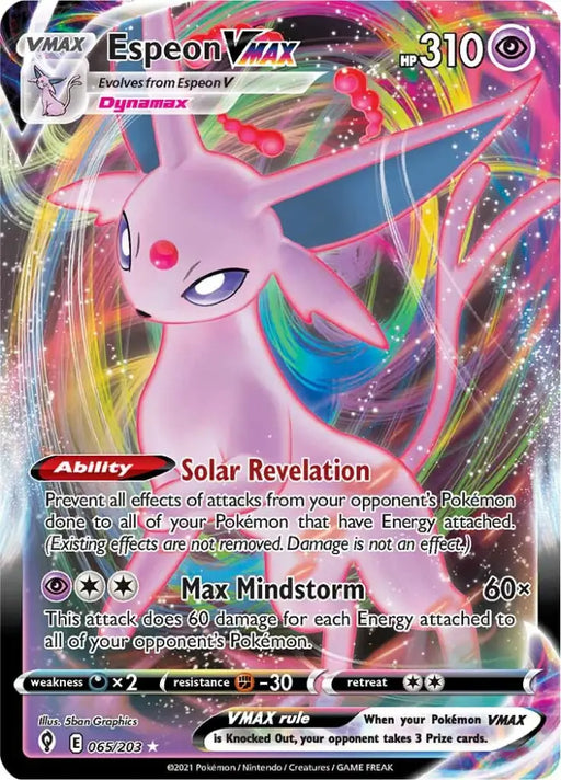 Espeon VMAX (065/203) [Sword & Shield: Evolving Skies] - Pokemon Single