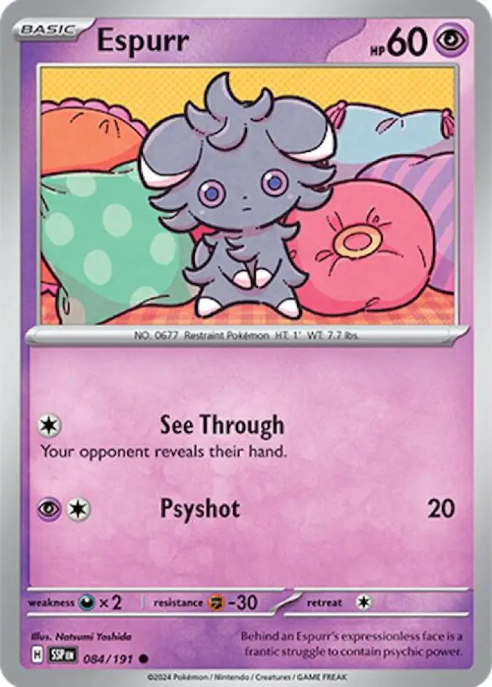 Espurr (084/191) [Scarlet & Violet: Surging Sparks] - Pokemon Single