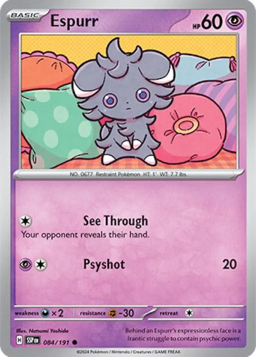 Espurr (084/191) [Scarlet & Violet: Surging Sparks] - Pokemon Single