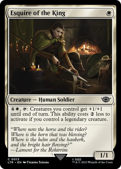Esquire of the King [The Lord of the Rings: Tales of Middle-Earth] - MTG Single