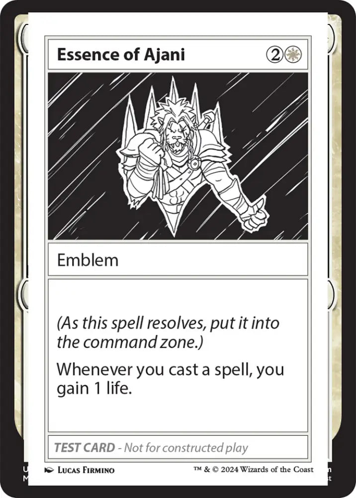 Essence of Ajani [Mystery Booster 2 Playtest Cards] - MTG Single