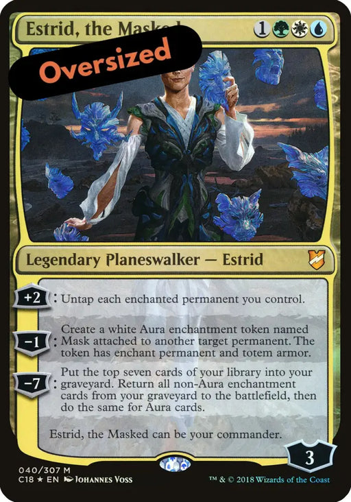 Estrid the Masked (Oversized) [Commander 2018 Oversized] - MTG Single