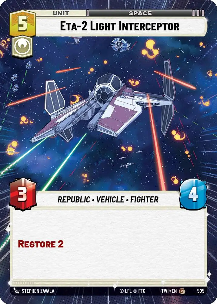 Eta-2 Light Interceptor (Hyperspace) (505) [Twilight of the Republic] - Star Wars: Unlimited Single