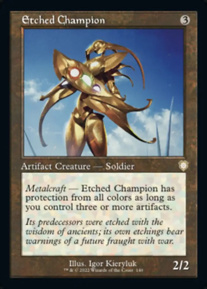 Etched Champion (Retro) [The Brothers’ War Commander] - MTG Single