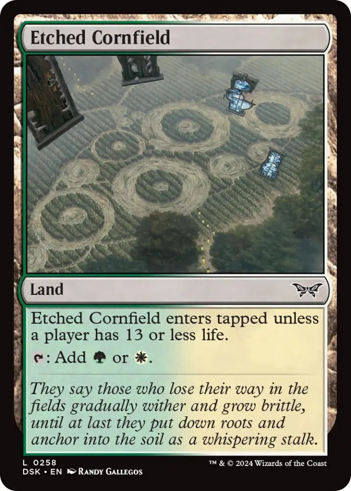 Etched Cornfield [Duskmourn: House of Horror] - MTG Single