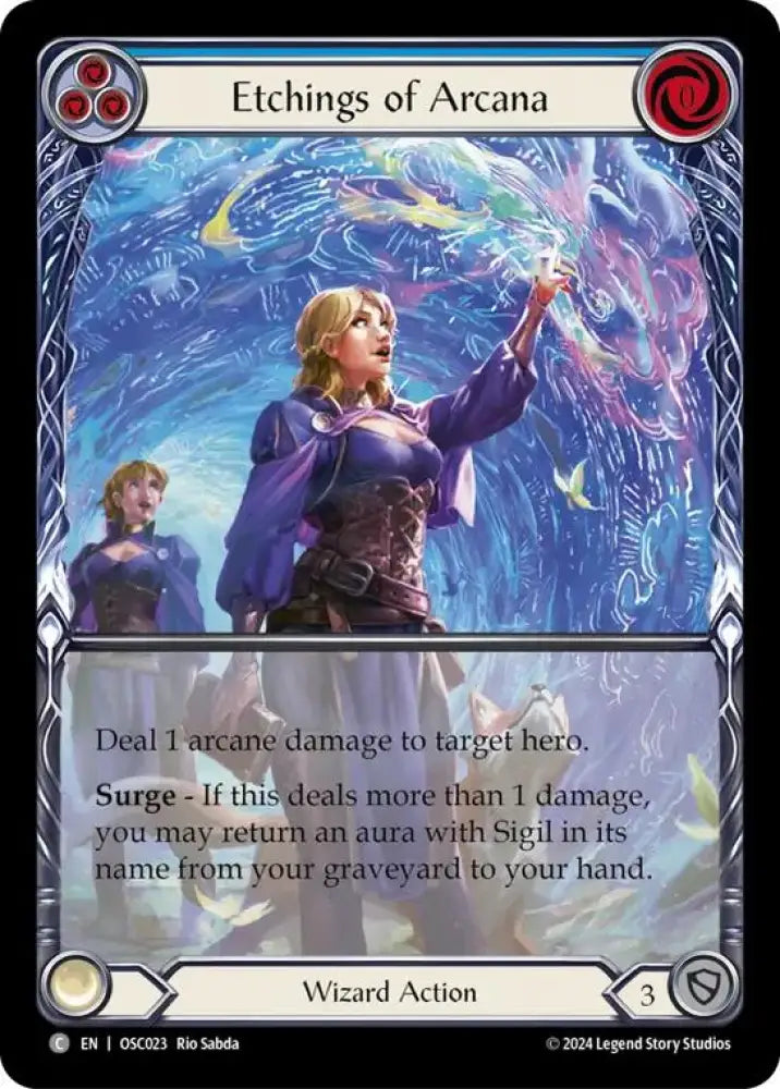 Etchings of Arcana (Blue) [Rosetta] (Oscilio Blitz Deck) - Flesh And Blood Single