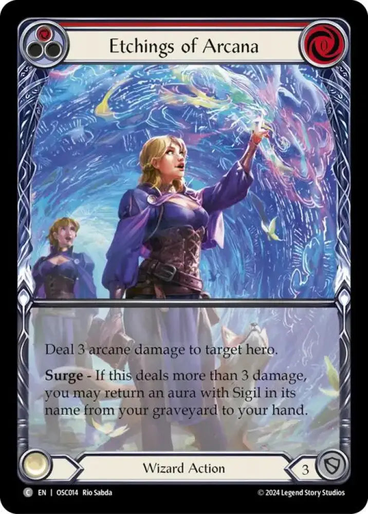Etchings of Arcana (Red) [Rosetta] (Oscilio Blitz Deck) - Flesh And Blood Single