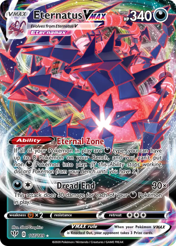 Eternatus VMAX (117/189) [Sword & Shield: Darkness Ablaze] - Pokemon Single