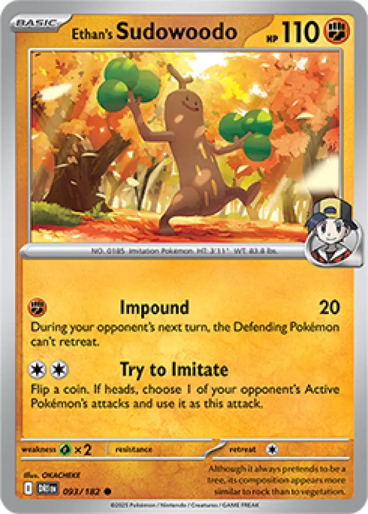 Ethan’s Sudowoodo (093/182) [SV10: Destined Rivals] - Pokemon Single