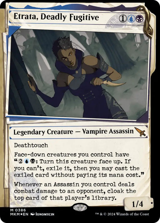 Etrata Deadly Fugitive (Showcase) (Invisible Ink) [Murders at Karlov Manor] - MTG Single