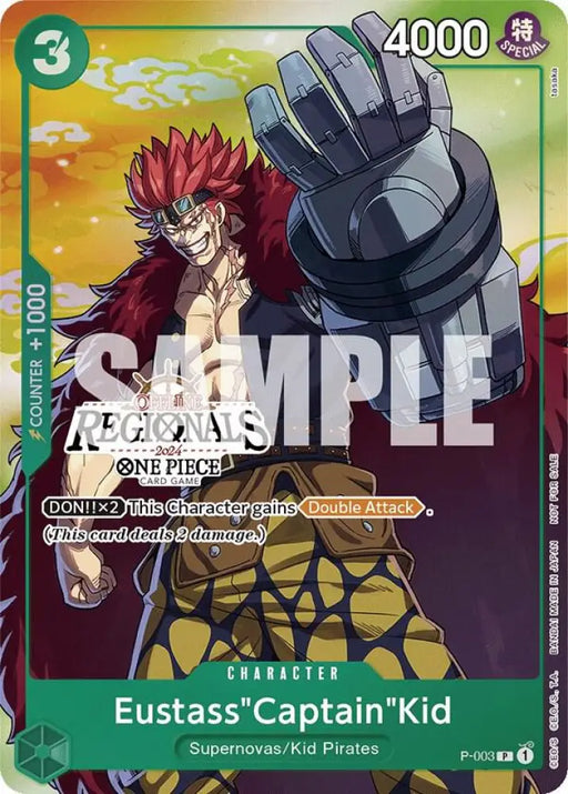 Eustass"Captain"Kid (Offline Regional 2024 Vol. 2) [Participant] (P-003) [One Piece Promotion Cards]