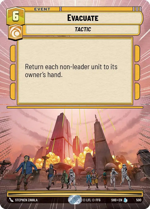 Evacuate (Hyperspace) (500) [Shadows of the Galaxy] - Star Wars: Unlimited Single