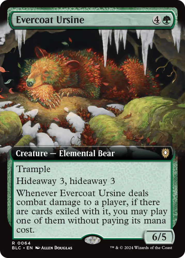 Evercoat Ursine (Extended Art) [Bloomburrow Commander] - MTG Single