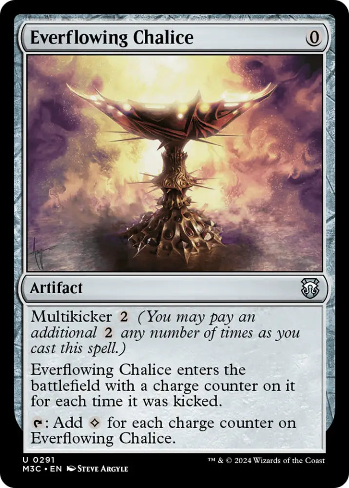 Everflowing Chalice (Ripple Foil) [Modern Horizons 3 Commander] - MTG Single