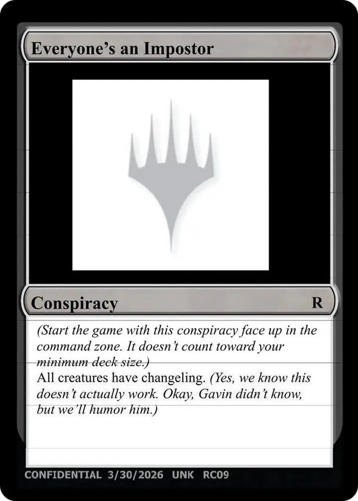 Everyone's an Imposter [Un-Known Event Playtest Cards]