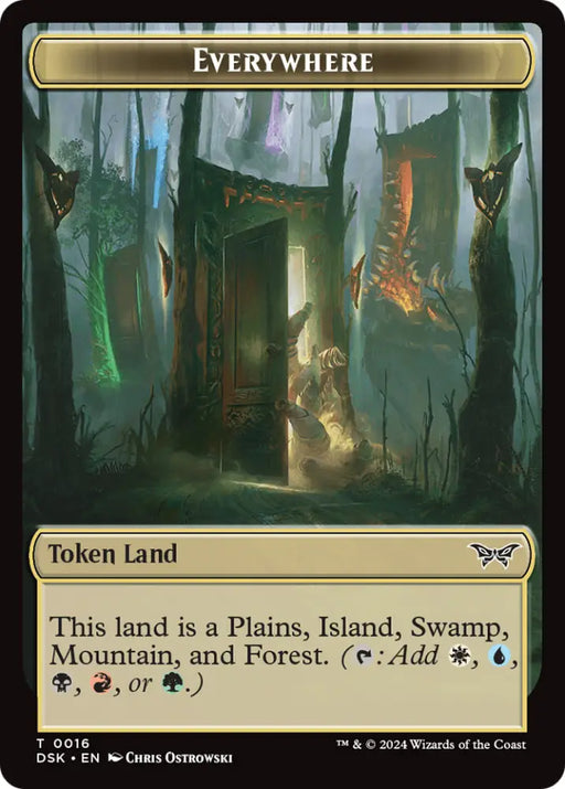 Everywhere // Copy Double-Sided Token [Duskmourn: House of Horror Tokens] - MTG Single