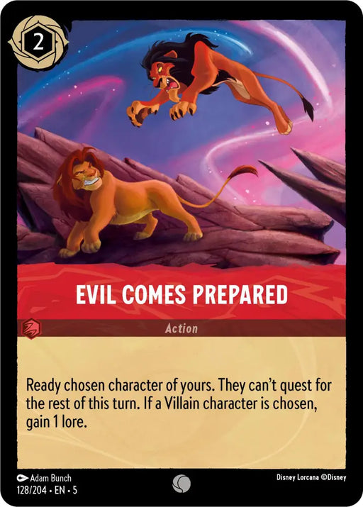 Evil Comes Prepared (128/204) [Shimmering Skies] - Lorcana Single