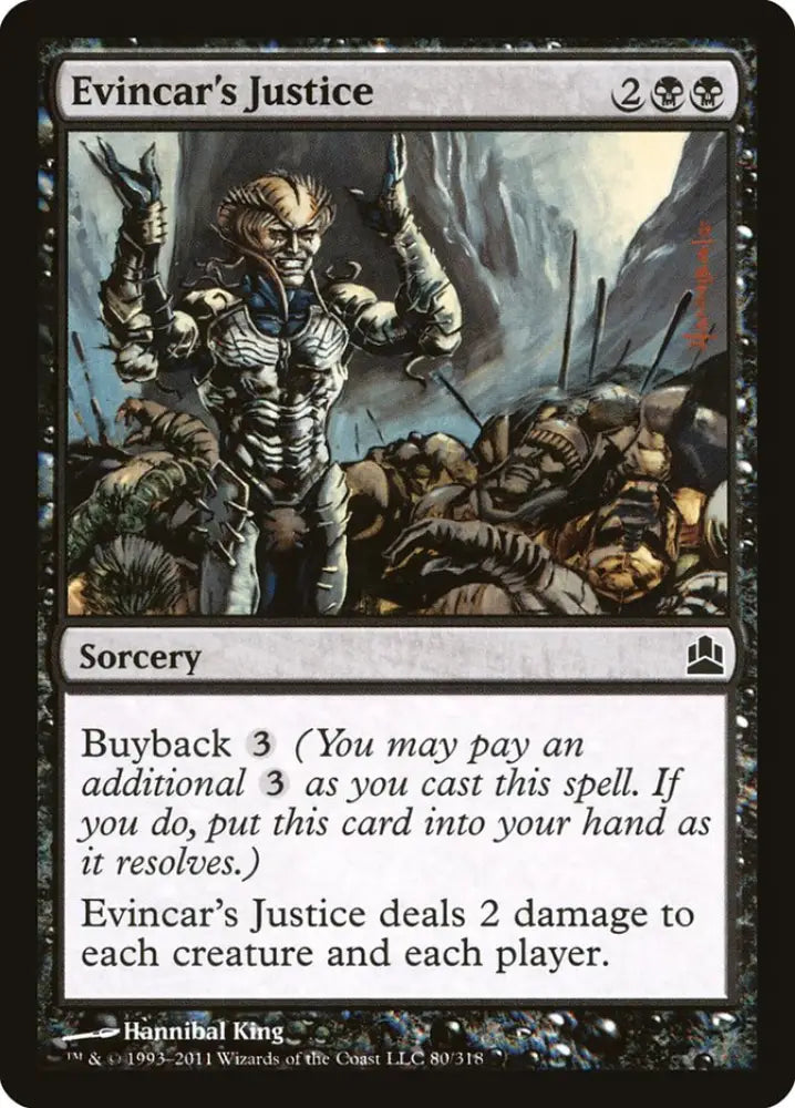 Evincar’s Justice [Commander 2011] - MTG Single