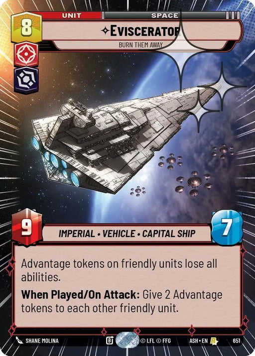 Eviscerator - Burn Them Away (Hyperspace Foil) (651) [Ashes of the Empire]