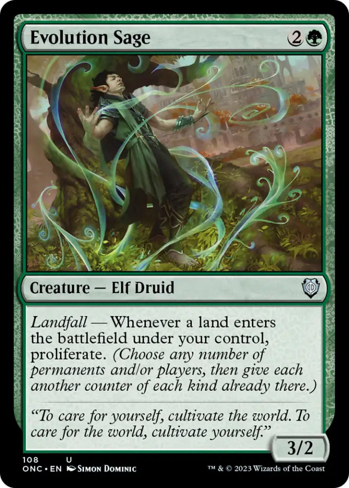 Evolution Sage [Phyrexia: All Will Be One Commander] - MTG Single