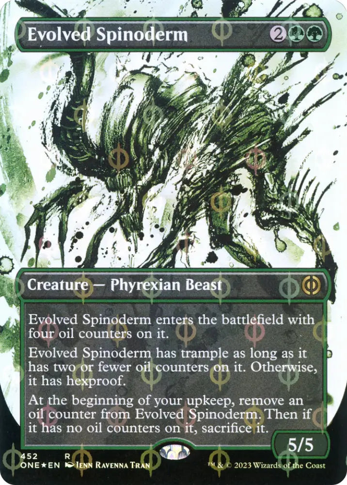 Evolved Spinoderm (Borderless Ichor Step-and-Compleat Foil) [Phyrexia: All Will Be One] - MTG Single