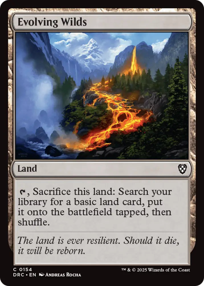 Evolving Wilds (0154) [Aetherdrift Commander] - MTG Single