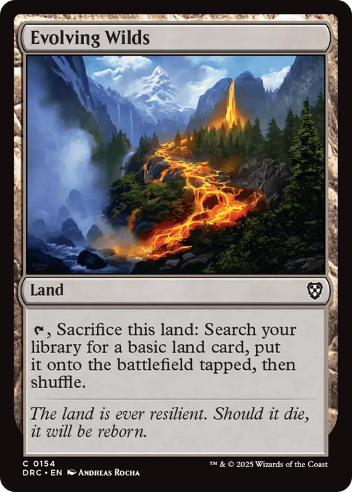 Evolving Wilds (0154) [Aetherdrift Commander] - MTG Single