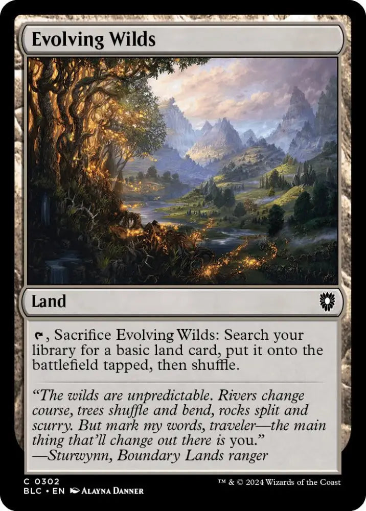 Evolving Wilds [Bloomburrow Commander] - MTG Single