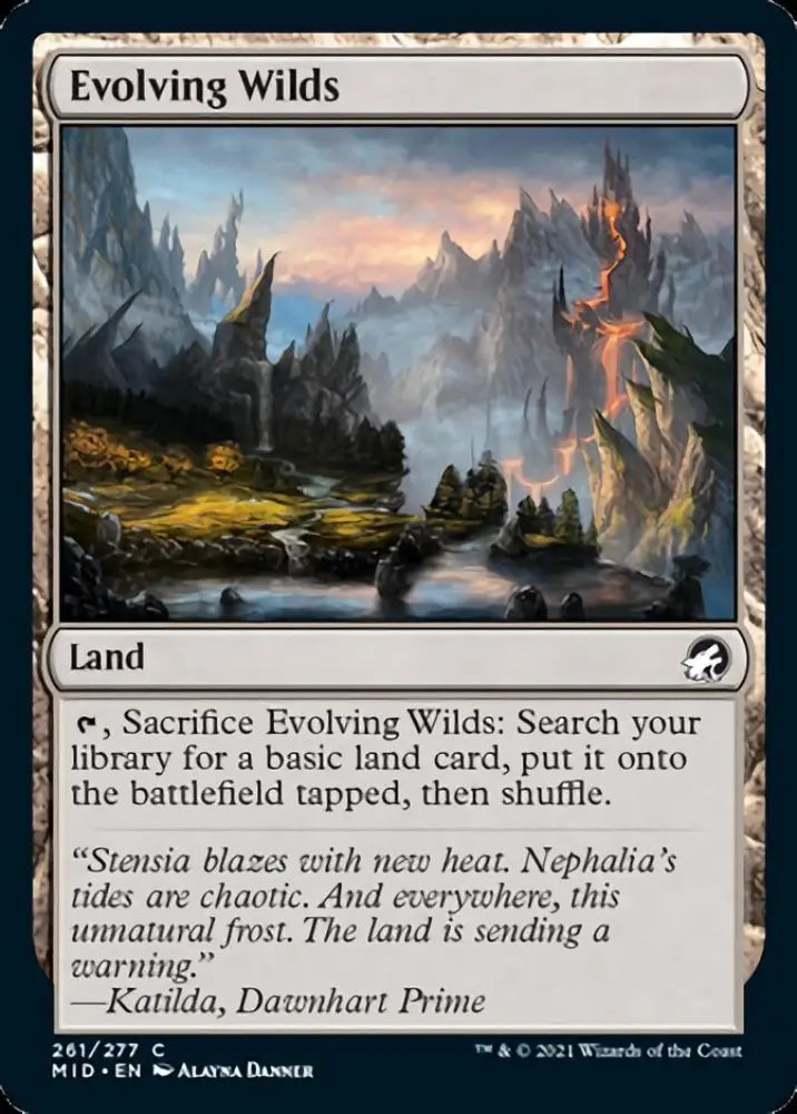 Evolving Wilds [Innistrad: Midnight Hunt] - MTG Single
