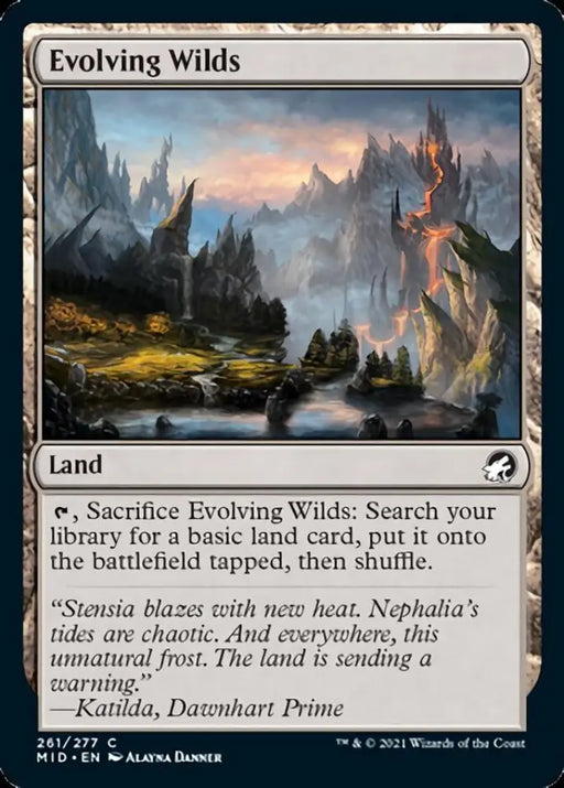 Evolving Wilds [Innistrad: Midnight Hunt] - MTG Single