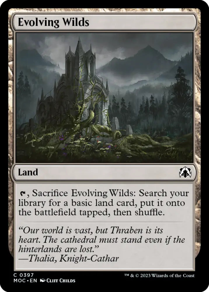 Evolving Wilds [March of the Machine Commander] - MTG Single