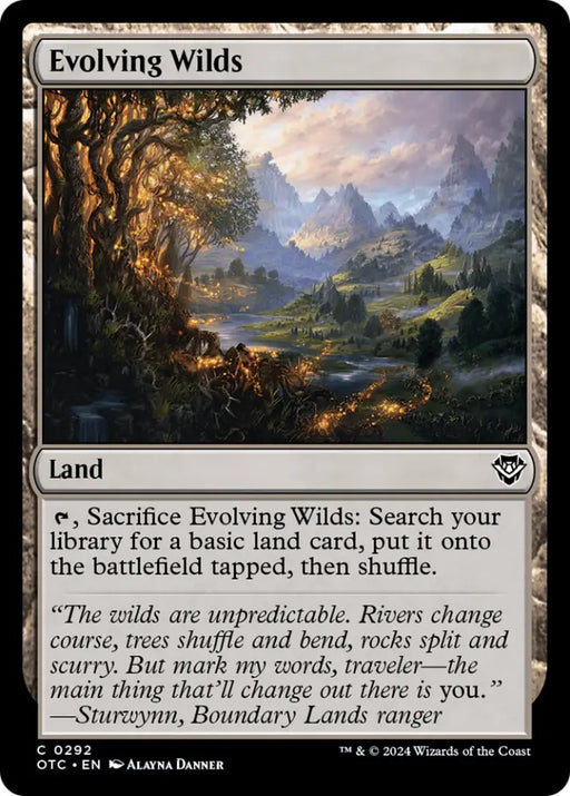 Evolving Wilds [Outlaws of Thunder Junction Commander] - MTG Single
