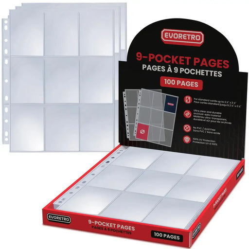 Evoretro 9-Pocket Binder Pages (100ct) - Accessoire