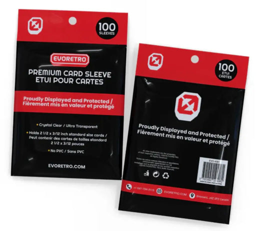 Evoretro Premium Card Sleeves Standard Transparent 100ct - Accessoire