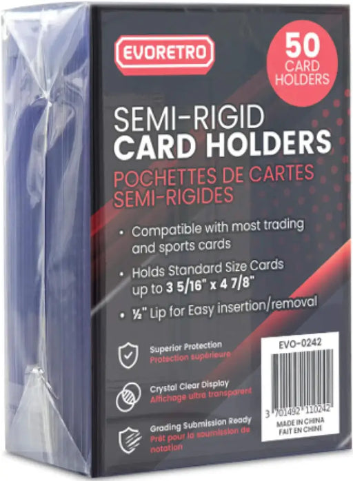 Evoretro Semi-Rigid Card Holders 50ct - Accessoire