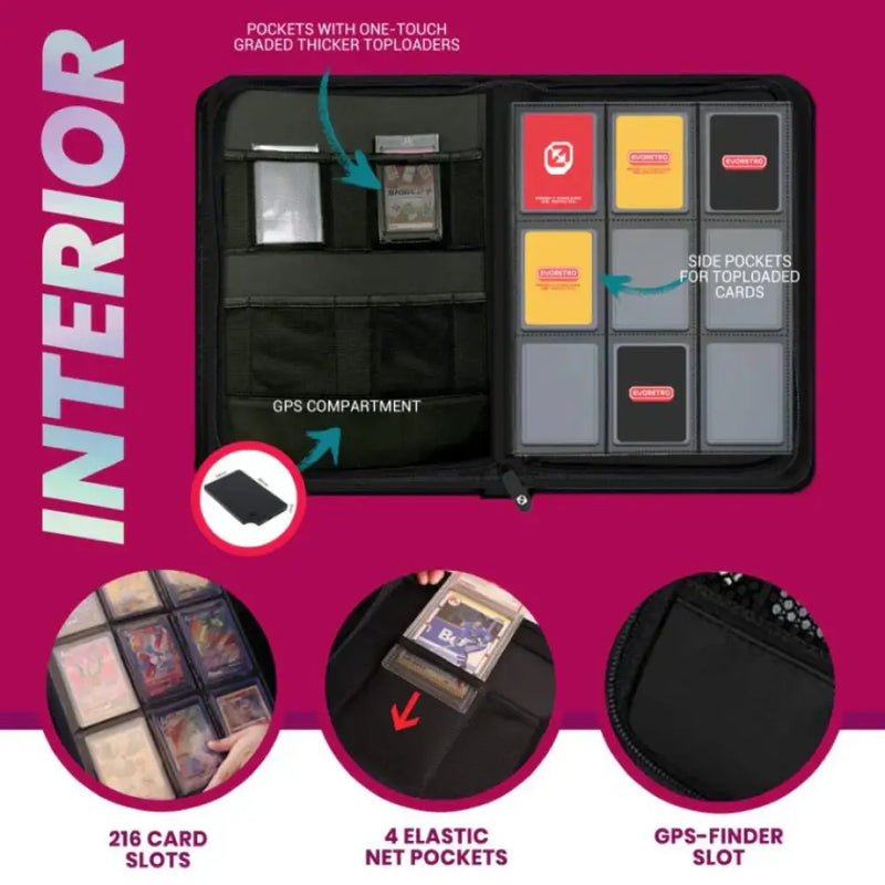 Evoretro Top Loader Binder 3x3 Black / Red - Accessoire