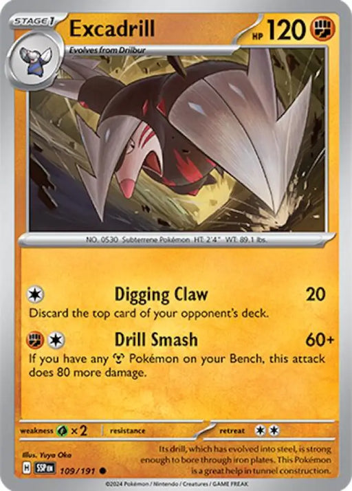 Excadrill (109/191) [Scarlet & Violet: Surging Sparks] - Pokemon Single