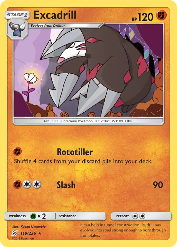 Excadrill (119/236) [Sun & Moon: Unified Minds] - Pokemon Single