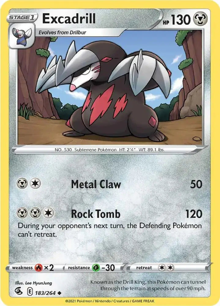 Excadrill (183/264) [Sword & Shield: Fusion Strike] - Pokemon Single