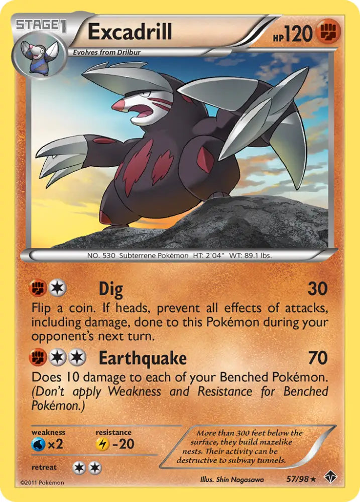 Excadrill (57/98) [Black & White: Emerging Powers] - Pokemon Single