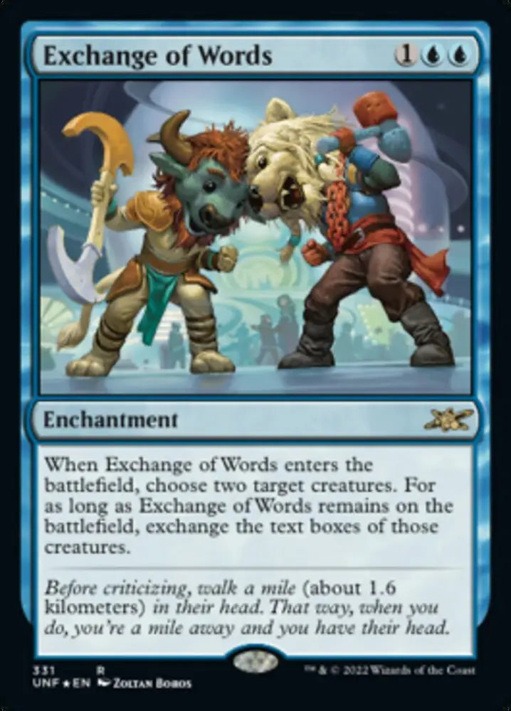 Exchange of Words (Galaxy Foil) [Unfinity] - MTG Single