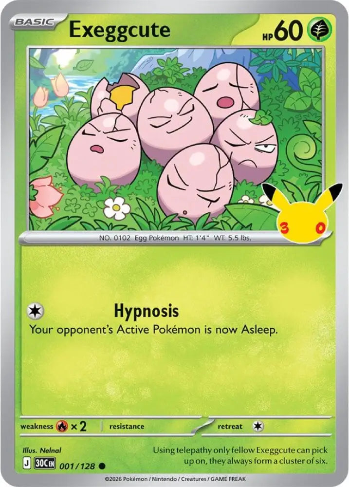 Exeggcute (001/128) [ME: 30th Celebration]
