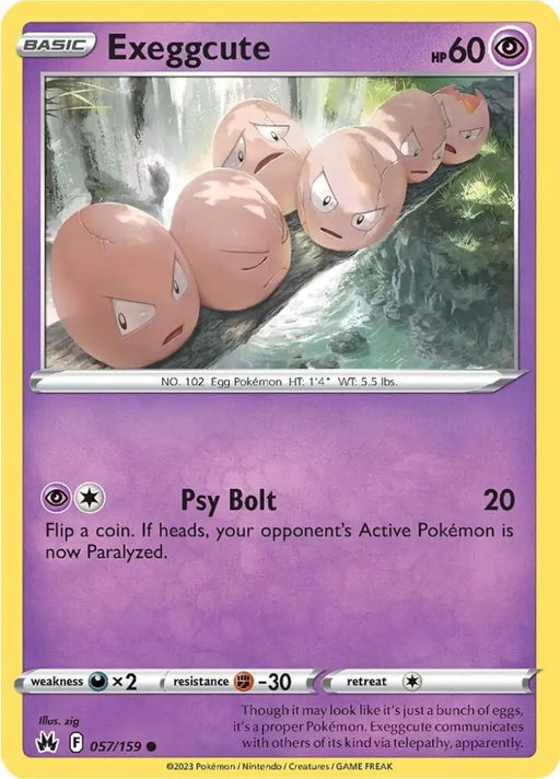 Exeggcute (057/159) [Sword & Shield: Crown Zenith] - Pokemon Single