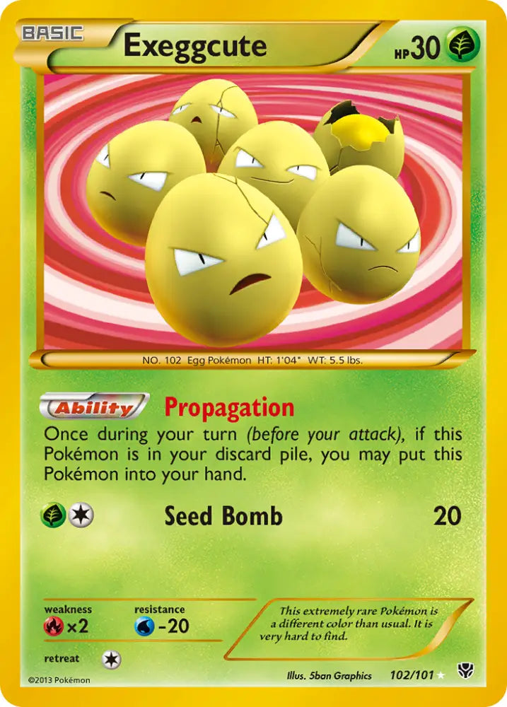 Exeggcute (102/101) [Black & White: Plasma Blast] - Pokemon Single