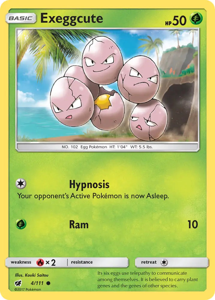 Exeggcute (4/111) [Sun & Moon: Crimson Invasion] - Pokemon Single